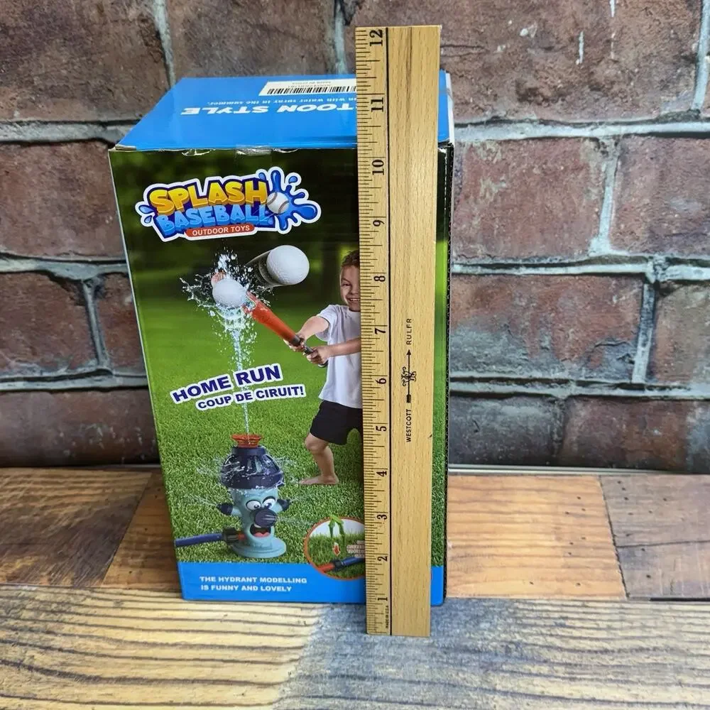 Splash Baseball Outdoor Toys Hydrant Sprinkler T- Ball Set‎ Water Play NIB